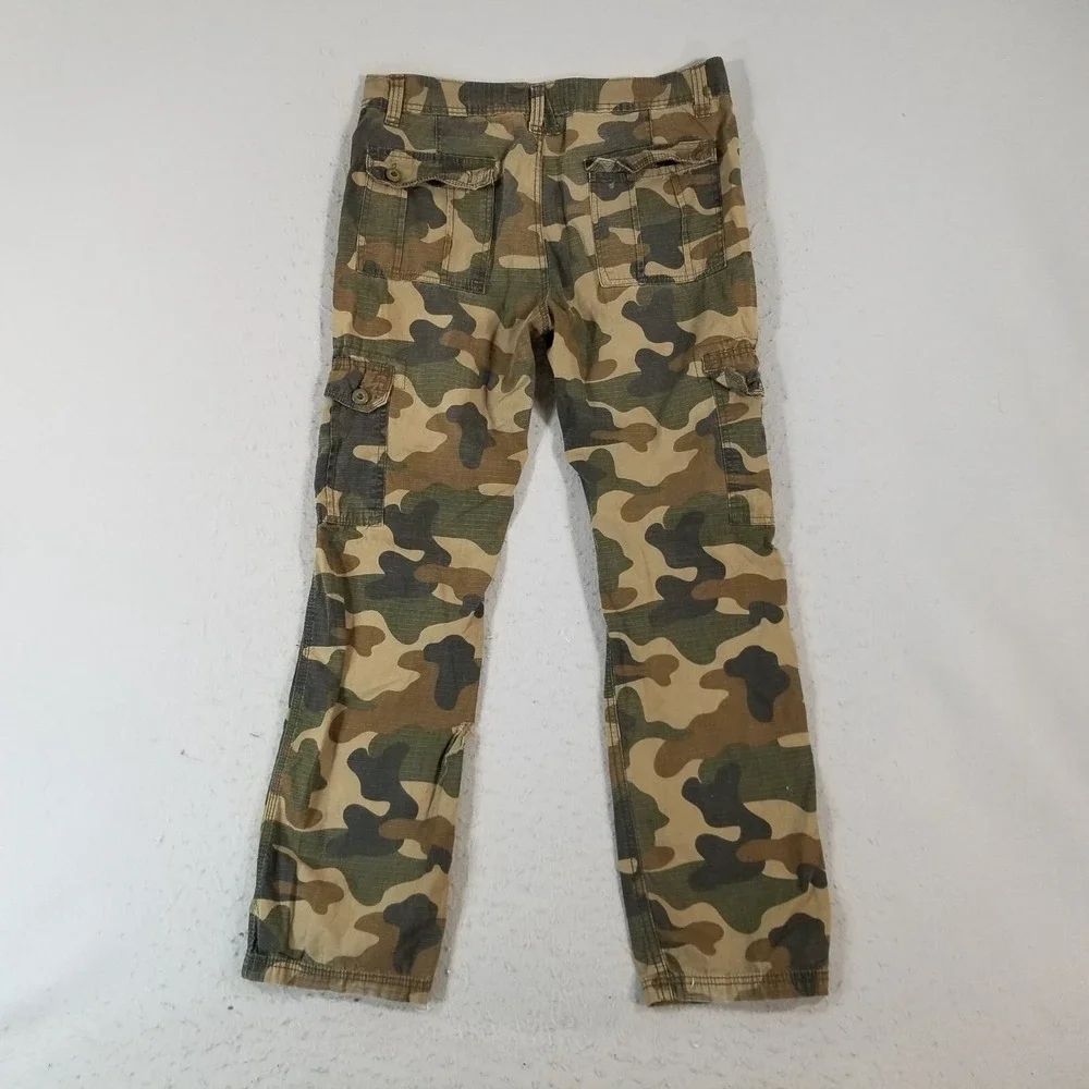 Southpole jeans camo cargo pants men's 32x32 lightweight ripstop flawed
